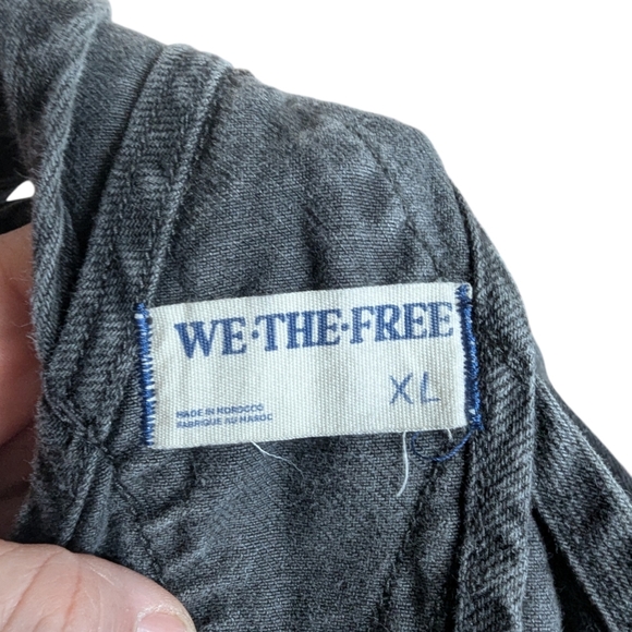 🖤 WE THE FREE Ziggy Denim Overalls – XL – Washed Black Straight Leg - Picture 10 of 11